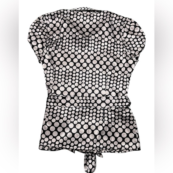 Apt. 9 Black and White Polka Dot Button Down Shirt - Picture 3 of 7